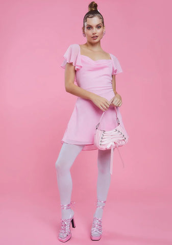 Ballet Bombshell Chiffon Mini Dress