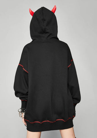 Calling All Devils Horned Hoodie
