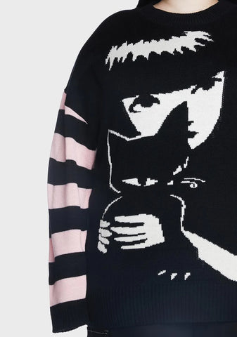 Plus Brooding Besties Knit Sweater