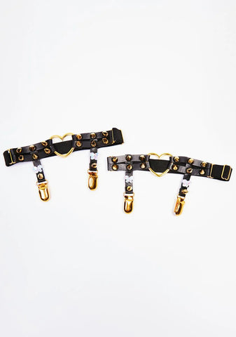 Midnight Love Me Harder Garter Set