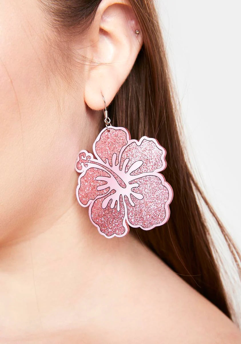 Finding Oasis Hibiscus Earrings