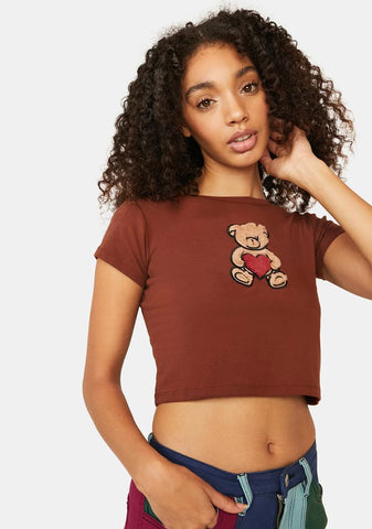 Hug A Boo Cropped Baby Tee