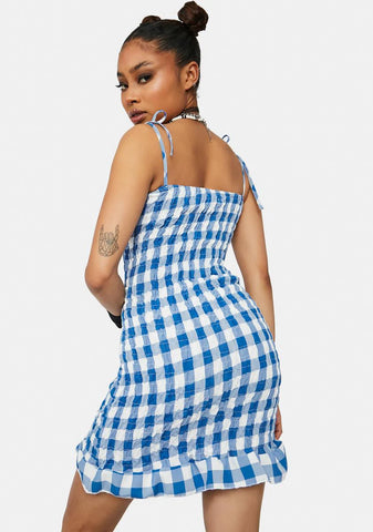Royal Good Ideas Gingham Mini Dress