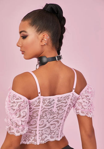 Yours Truly Lace Corset & Gloves