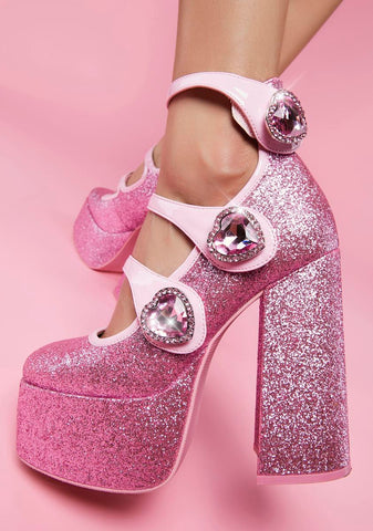 Down To Play Platform Heels