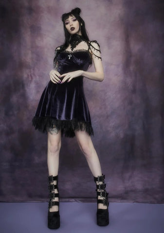 Violet Blind Faith Velvet Dress