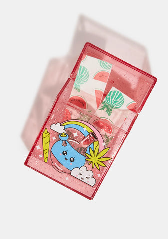 Kawaii Weed Glitter Case