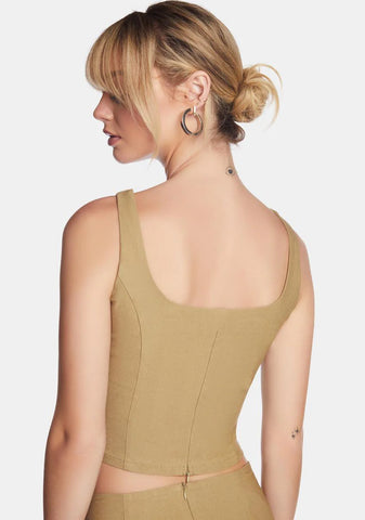 Tan Rayuan Corset Top