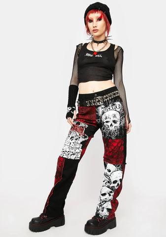Hellfire Fury Printed Jeans