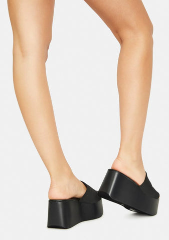 Noir U Make It Better Platform Sandals