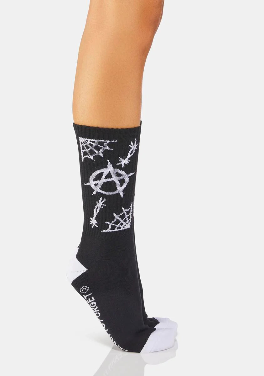 Web Of Anarchy Crew Socks