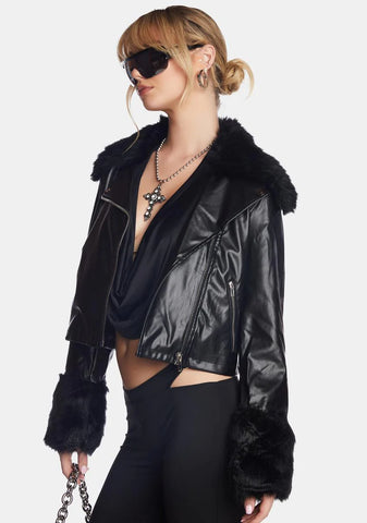 Midnight Hot For You Moto Jacket