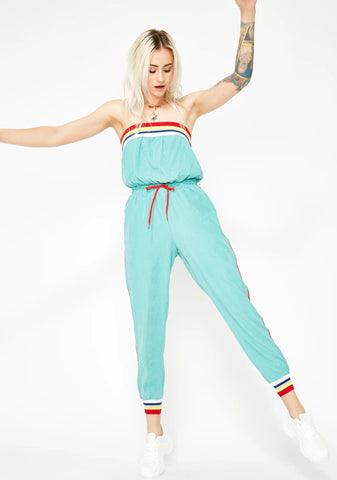 Happy Thoughts Rainbow Trim Jumpsuit