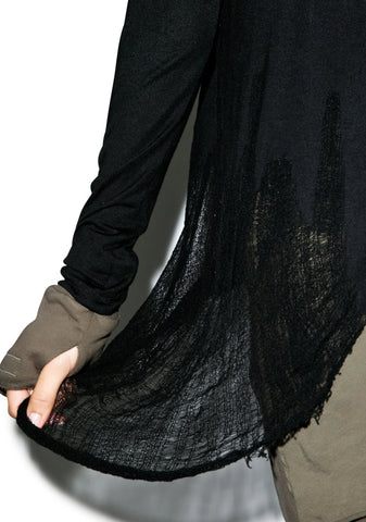 Y Shred Sweater - Black