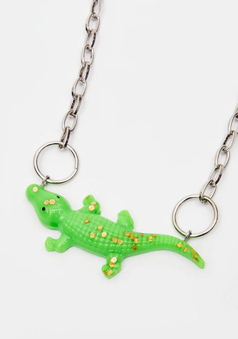 Crocodile Cutie Chain Necklace