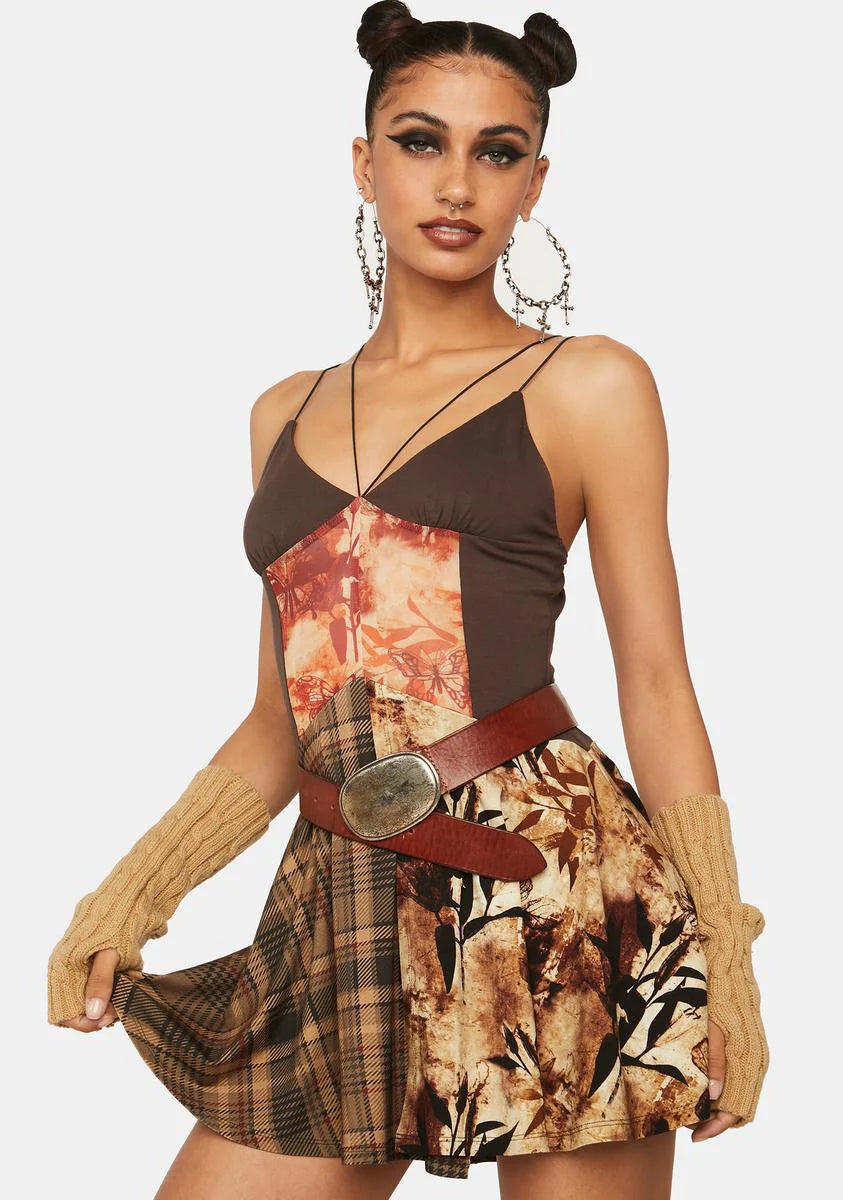 Ignis Patchwork Mini Dress