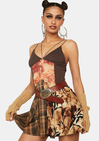 Ignis Patchwork Mini Dress