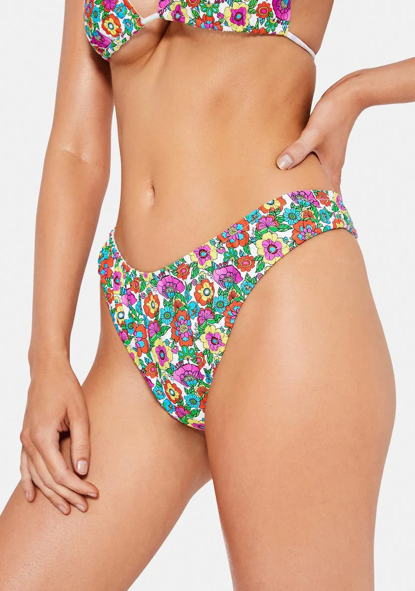 Stevie 60s Floral Reversible Bikini Bottoms