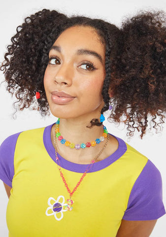 Rainbow Hugs Dice Beaded Necklace