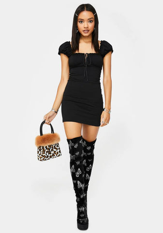 Black Gaina Mini Dress