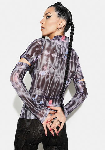 Millennium E-Worm High Neck Mesh Top