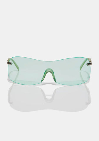 Nicole Green Shield Sunglasses
