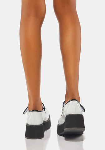 White Holographic Sprite-01 Mary Janes