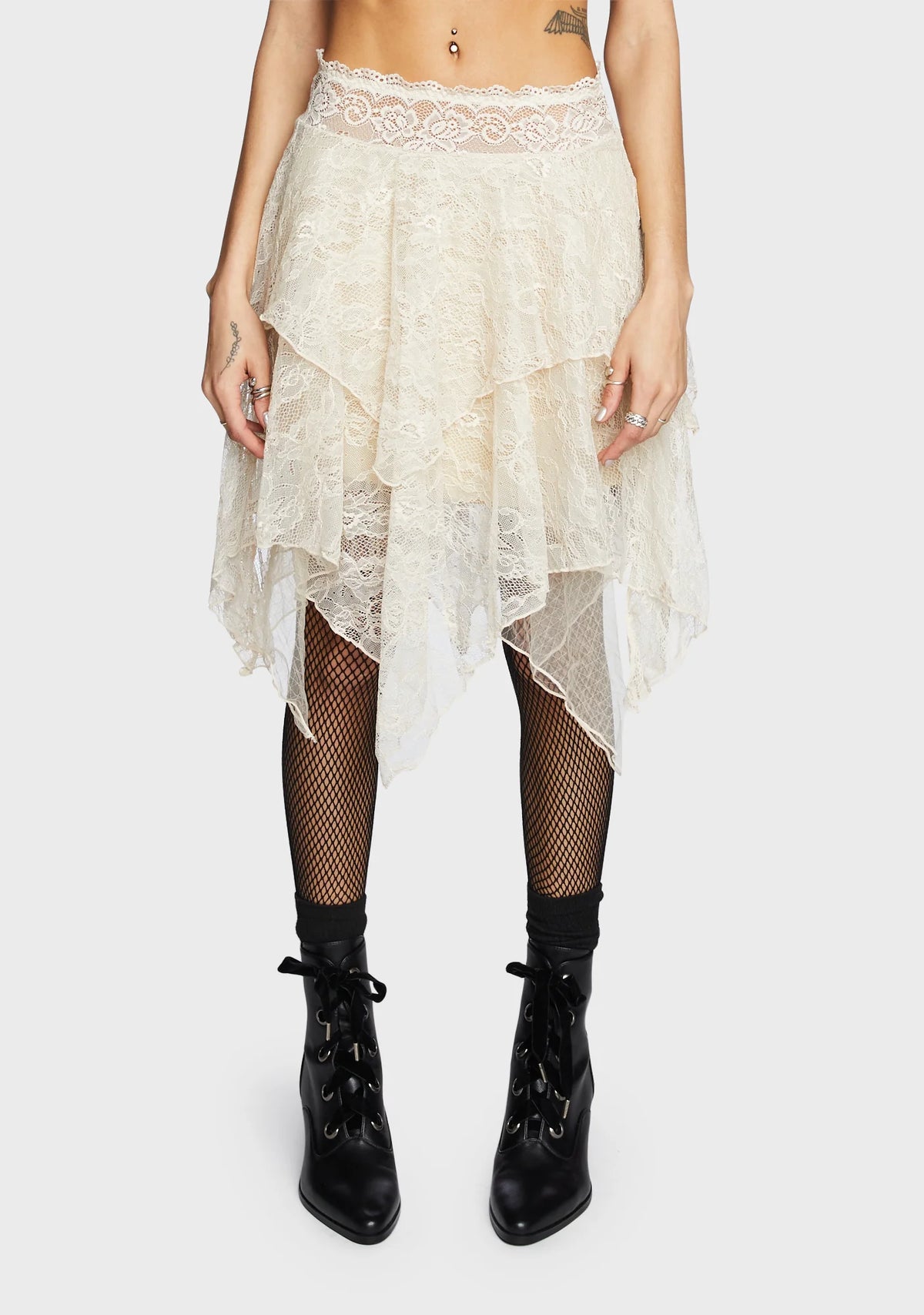 With Bated Breath Lace Skirt
