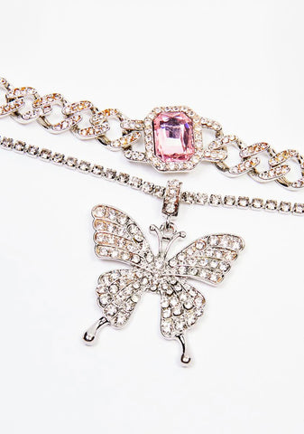 Fine To Shine Rhinestone Necklace