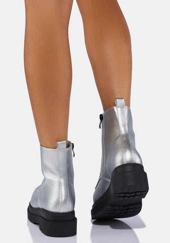 Silver Morven Ankle Boots