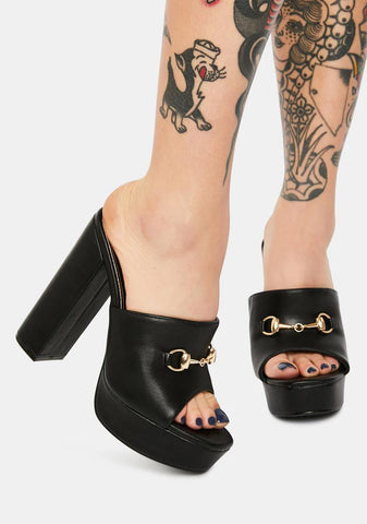 Sassy Stride Mule Heels