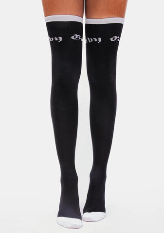 Baby Goth Knee High Socks