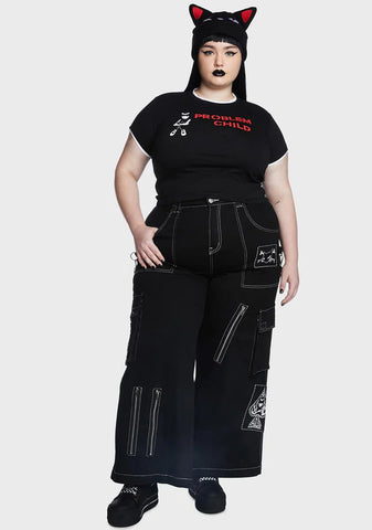 Plus Alone Is Where The Heart Is Cargo Pants