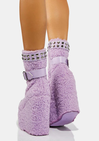 Lavender Sherpa Traitor Boots
