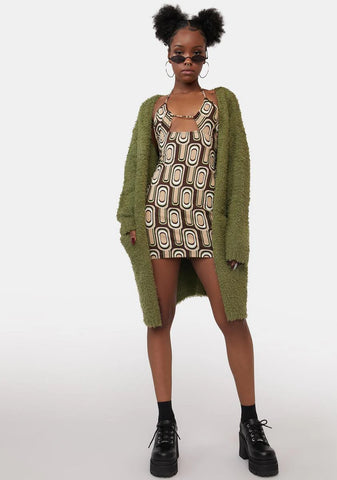 Retro Spot Brown Anja Mini Dress