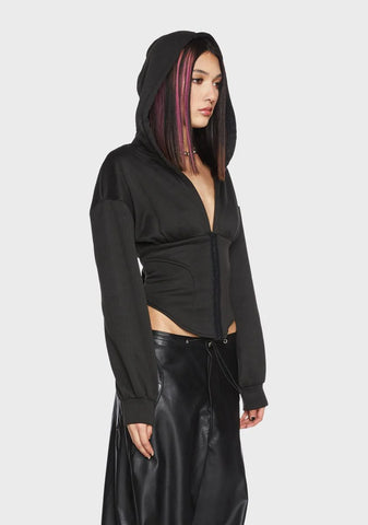 Shadow Play Corset Hoodie