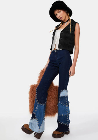 Passport Approved Patchwork Flares