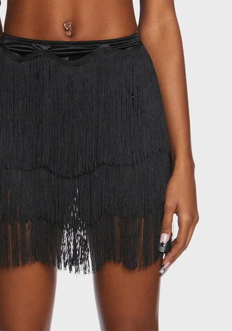 Divine At Dusk Fringe Skirt