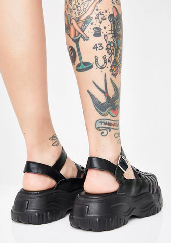 Midnight Wave Platform Creeper Sandal