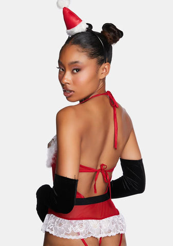 Mrs. Claus Sheer Bodysuit
