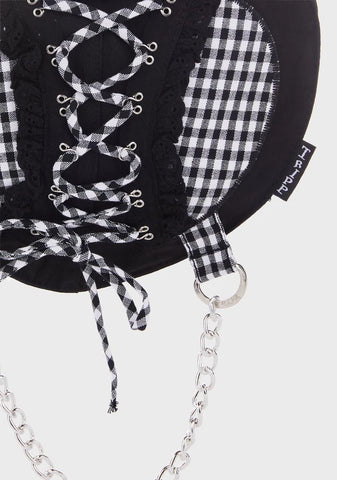 Black And White Bo Peep Heart Bag