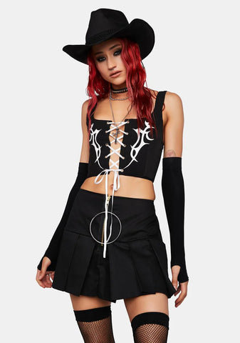 Angel Pleated Mini Skirt