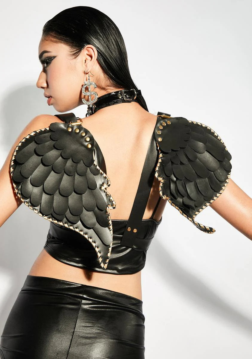 Vegan Leather Angel Wings