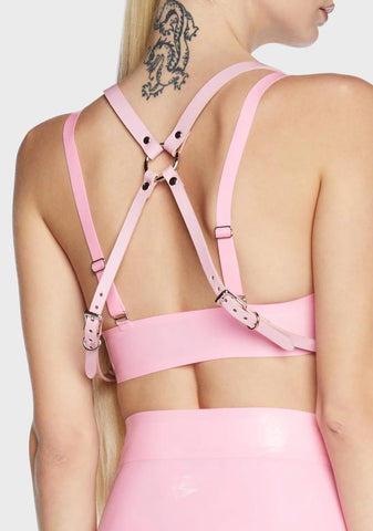 Light Pink O-Ring Bra Harness