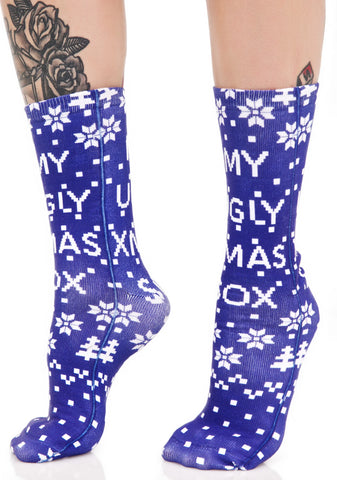 Ugly Xmas Sox Crew Socks