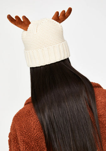 North Pole Reindeer Beanie