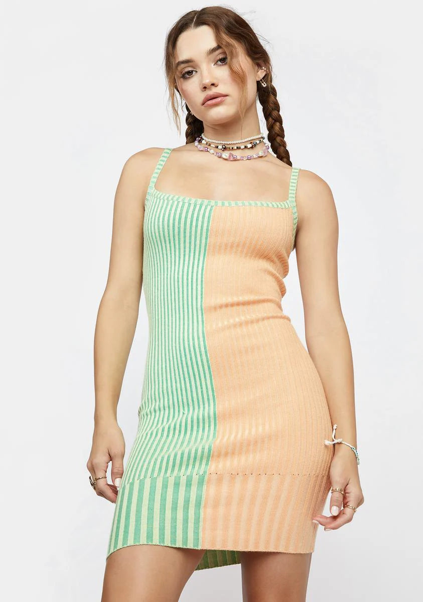 Sage Take What You Need Striped Mini Dress