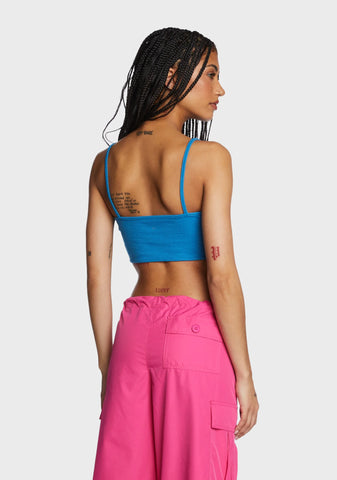 At Your Best Knit Tank - Blue