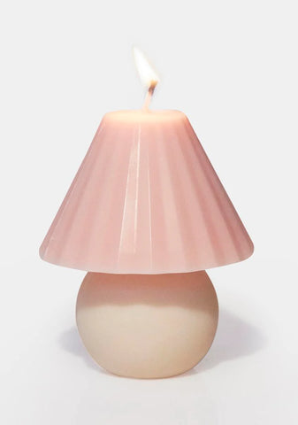 Pink Retro Lamp Candle