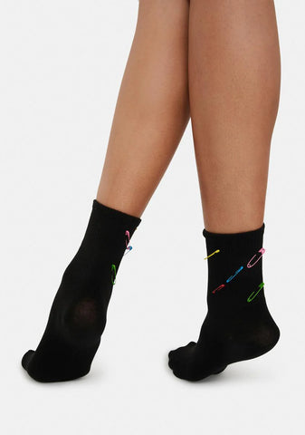 Risky Business Safety Pin Socks